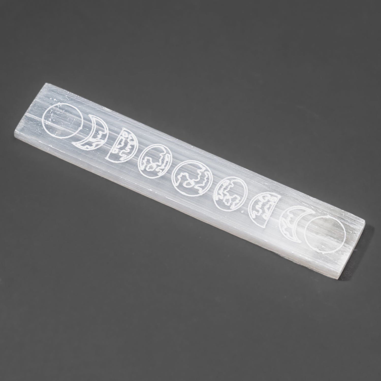 Selenite Moon Phase Engraved Charging Bar