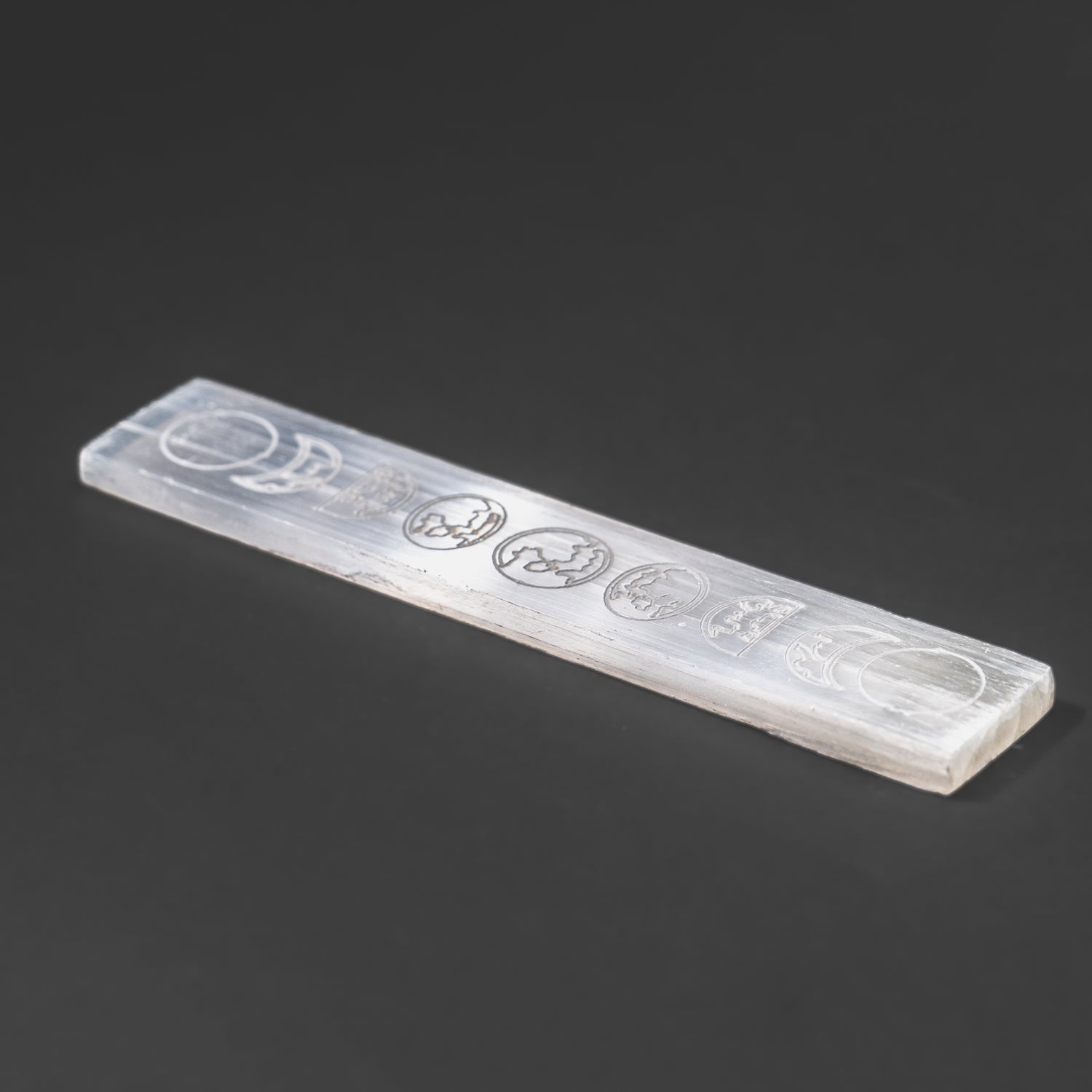 Selenite Moon Phase Engraved Charging Bar