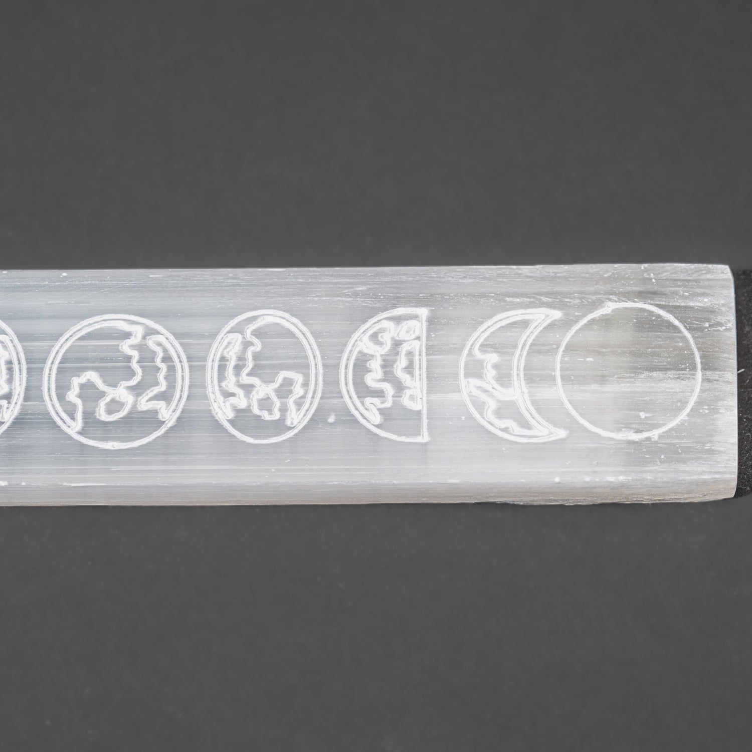 Selenite Moon Phase Engraved Charging Bar