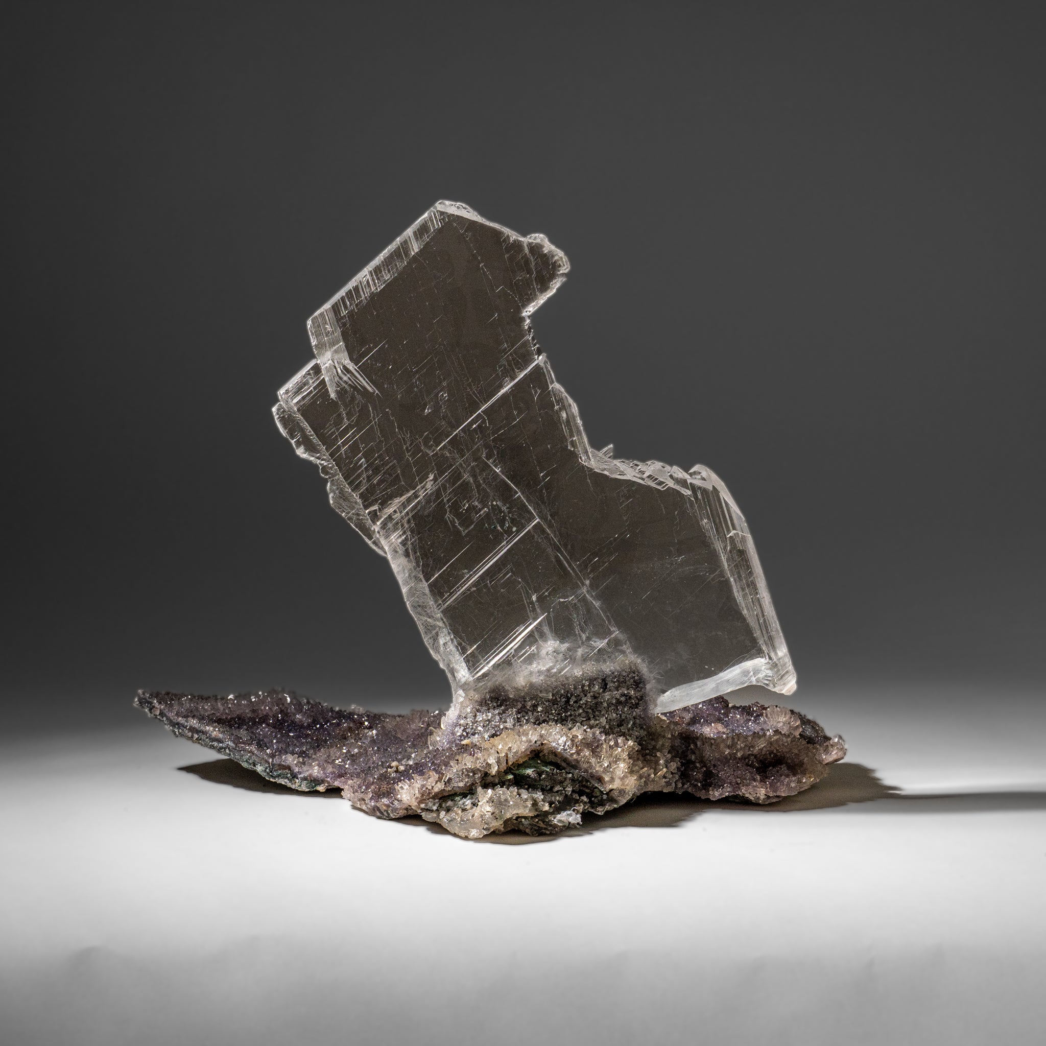 Gypsum Var. Selenite on Matrix from Rio Grande do Sul, Brazil (9.5 lbs)