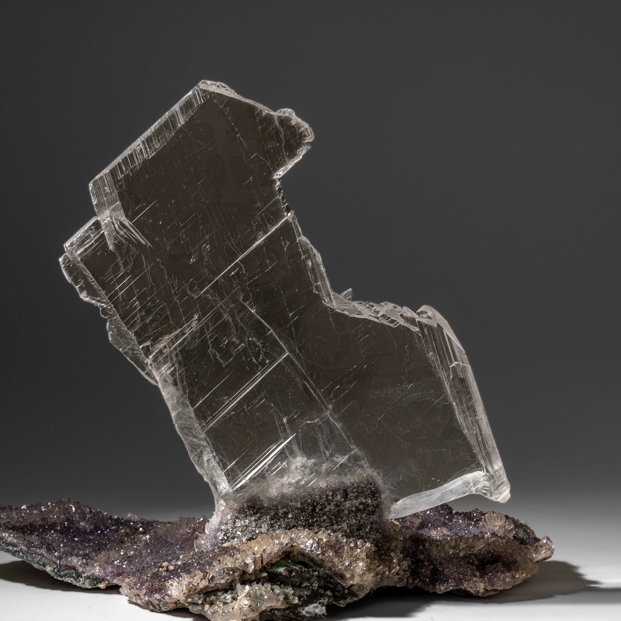Gypsum Var. Selenite on Matrix from Rio Grande do Sul, Brazil (9.5 lbs)