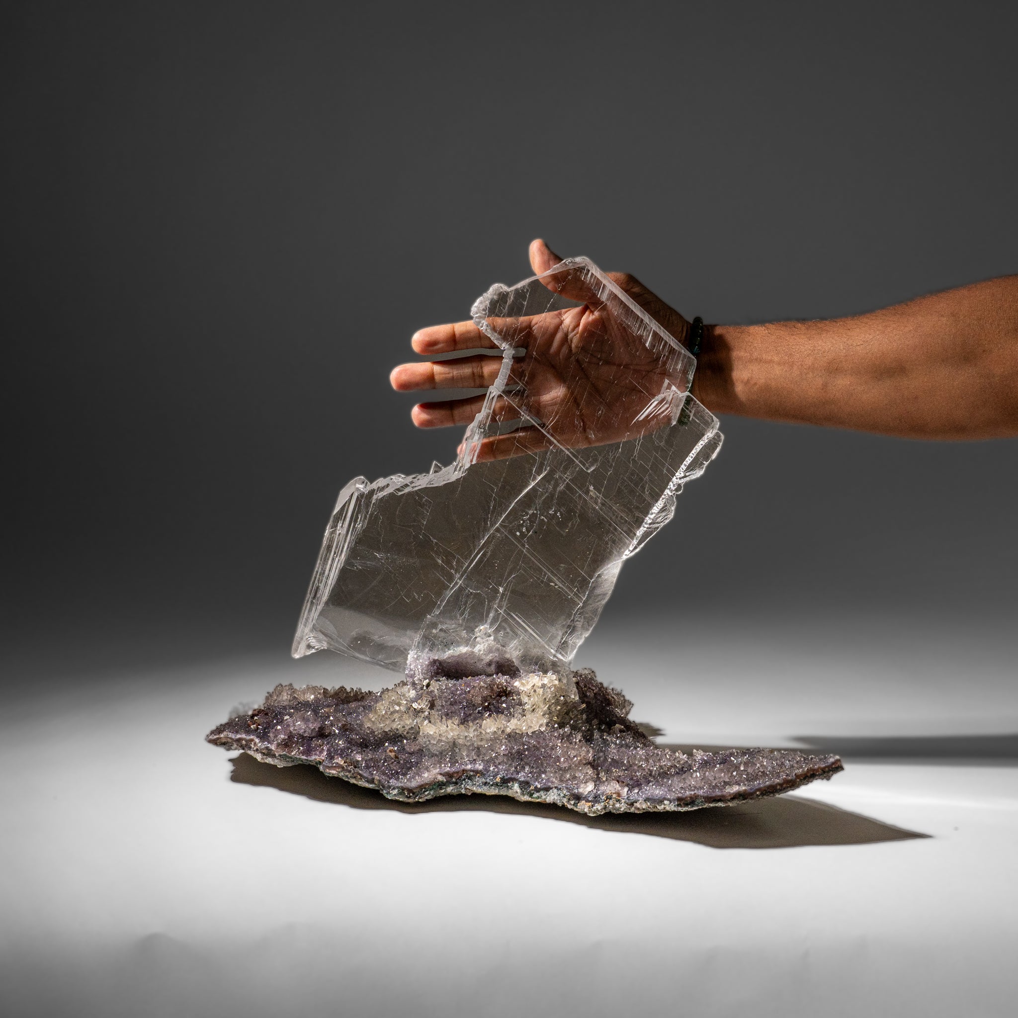 Gypsum Var. Selenite on Matrix from Rio Grande do Sul, Brazil (9.5 lbs)