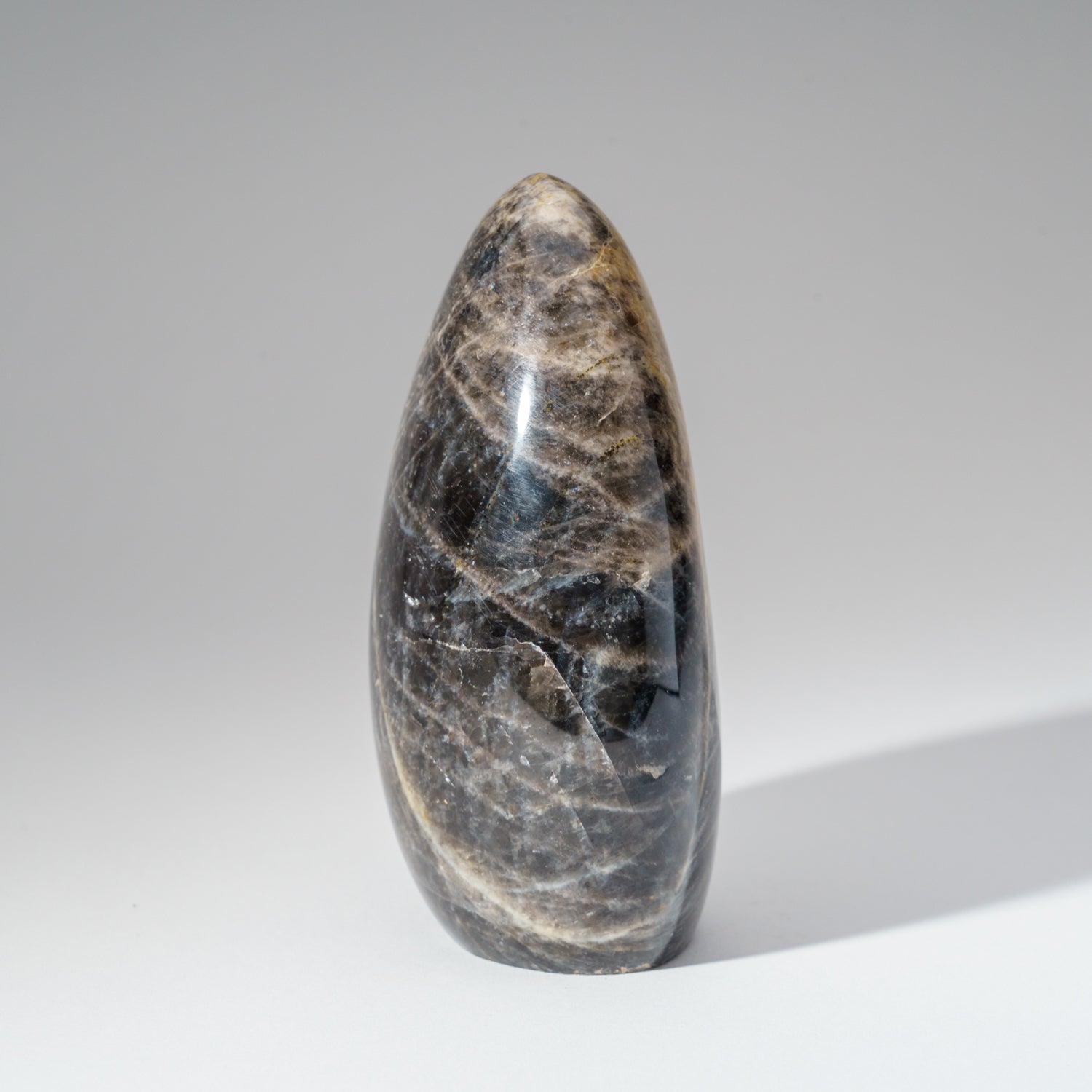 Genuine Polished Black Moonstone Freeform From Madagascar (2.2 lbs)