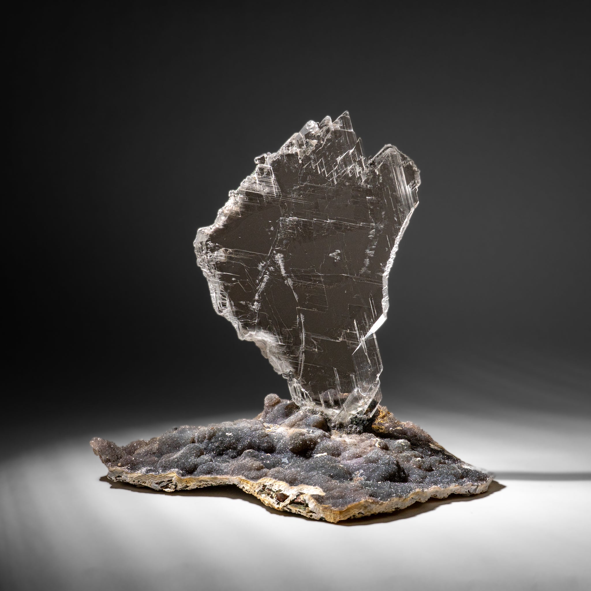 Gypsum Var. Selenite on Matrix from Rio Grande do Sul, Brazil (11.5 lbs)
