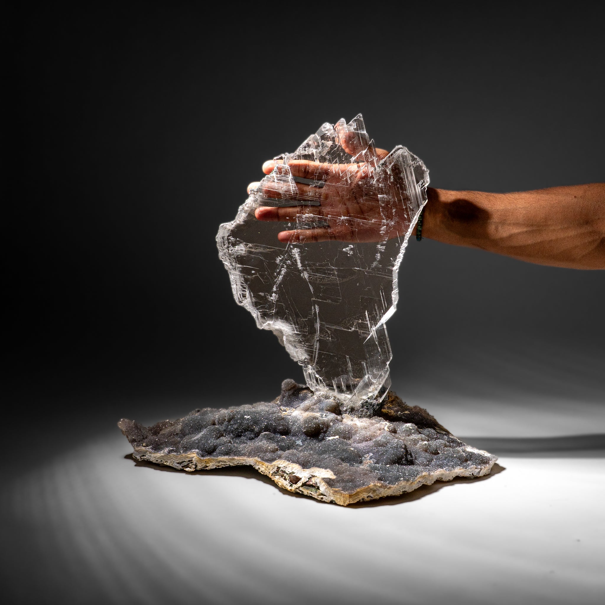 Gypsum Var. Selenite on Matrix from Rio Grande do Sul, Brazil (11.5 lbs)