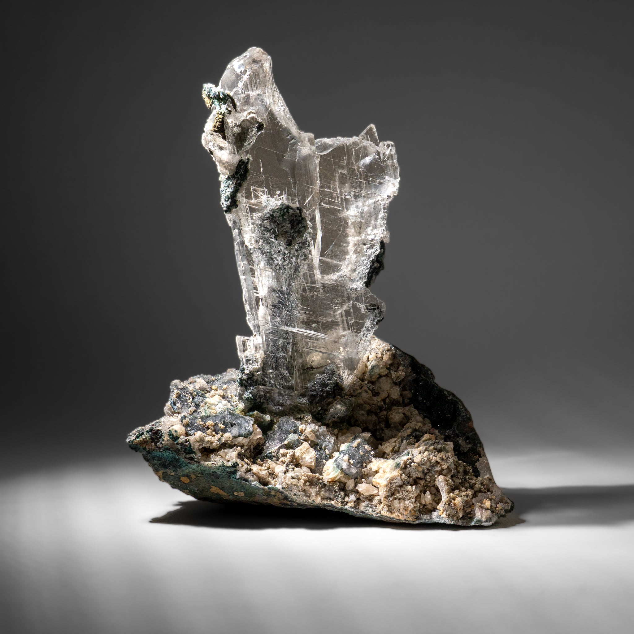 Gypsum Var. Selenite on Matrix from Rio Grande do Sul, Brazil (23 lbs)