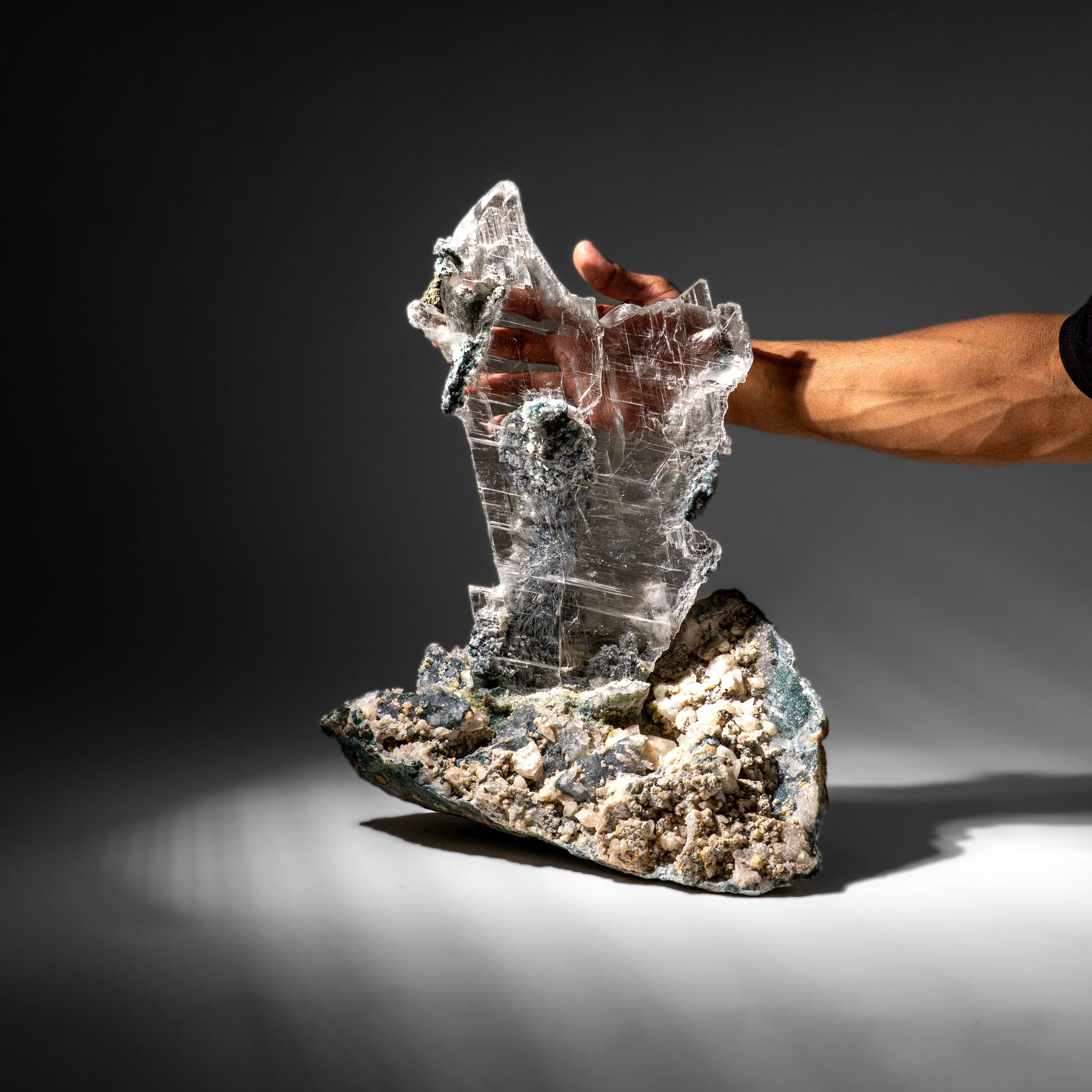 Gypsum Var. Selenite on Matrix from Rio Grande do Sul, Brazil (23 lbs)