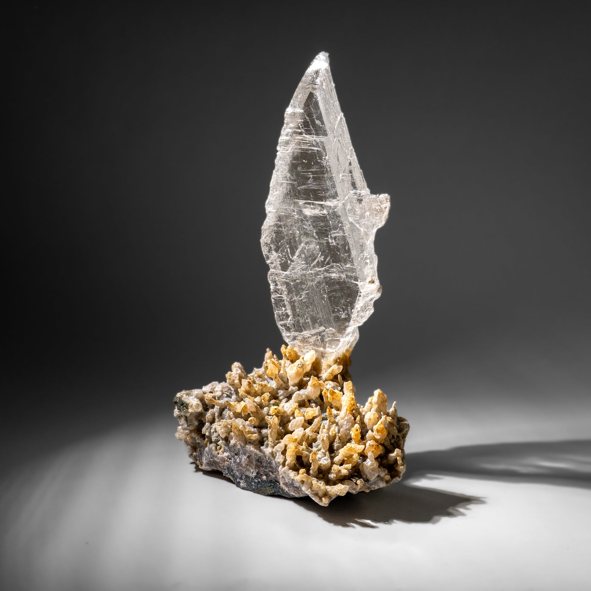 Gypsum Var. Selenite on Matrix from Rio Grande do Sul, Brazil (29.5 lbs)