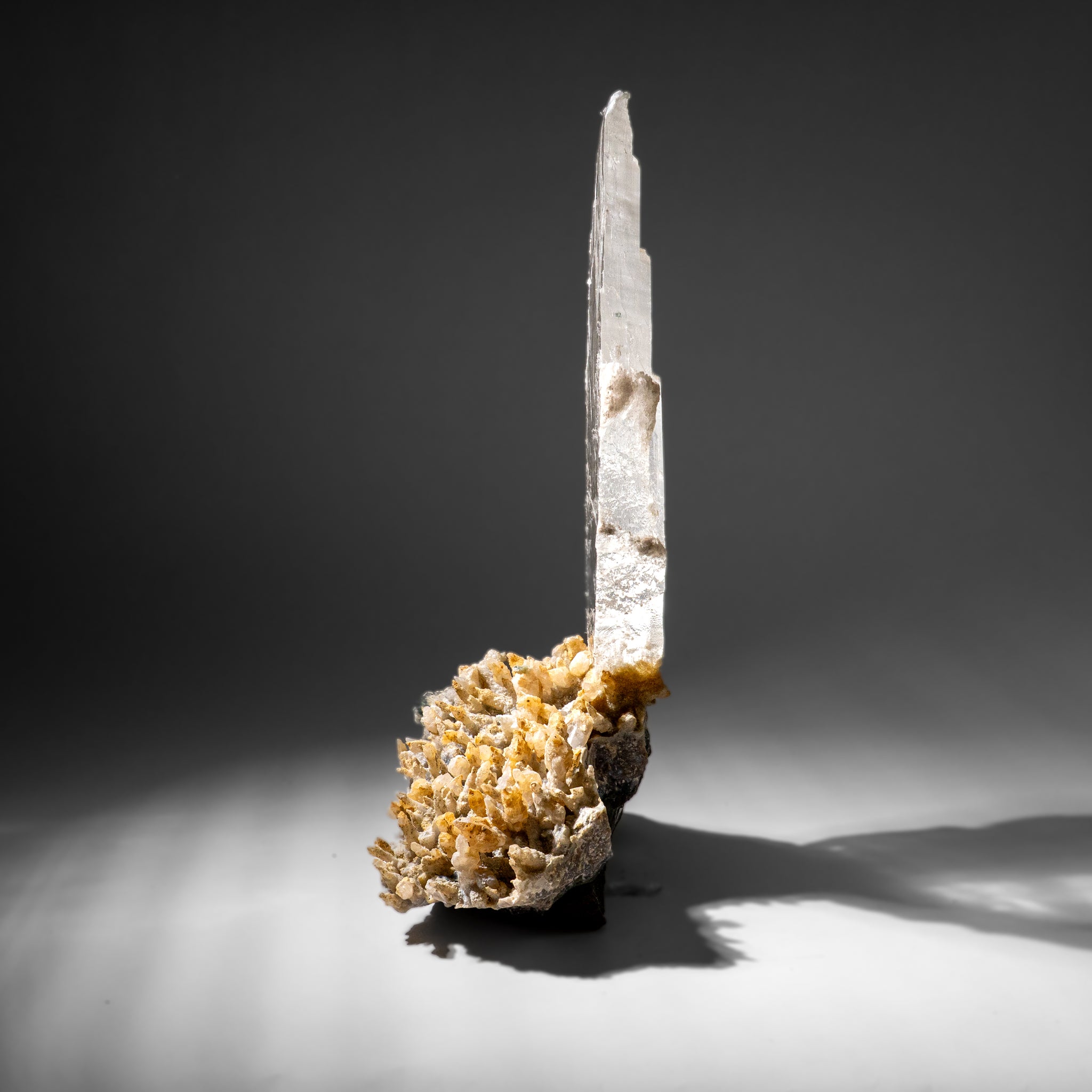 Gypsum Var. Selenite on Matrix from Rio Grande do Sul, Brazil (29.5 lbs)