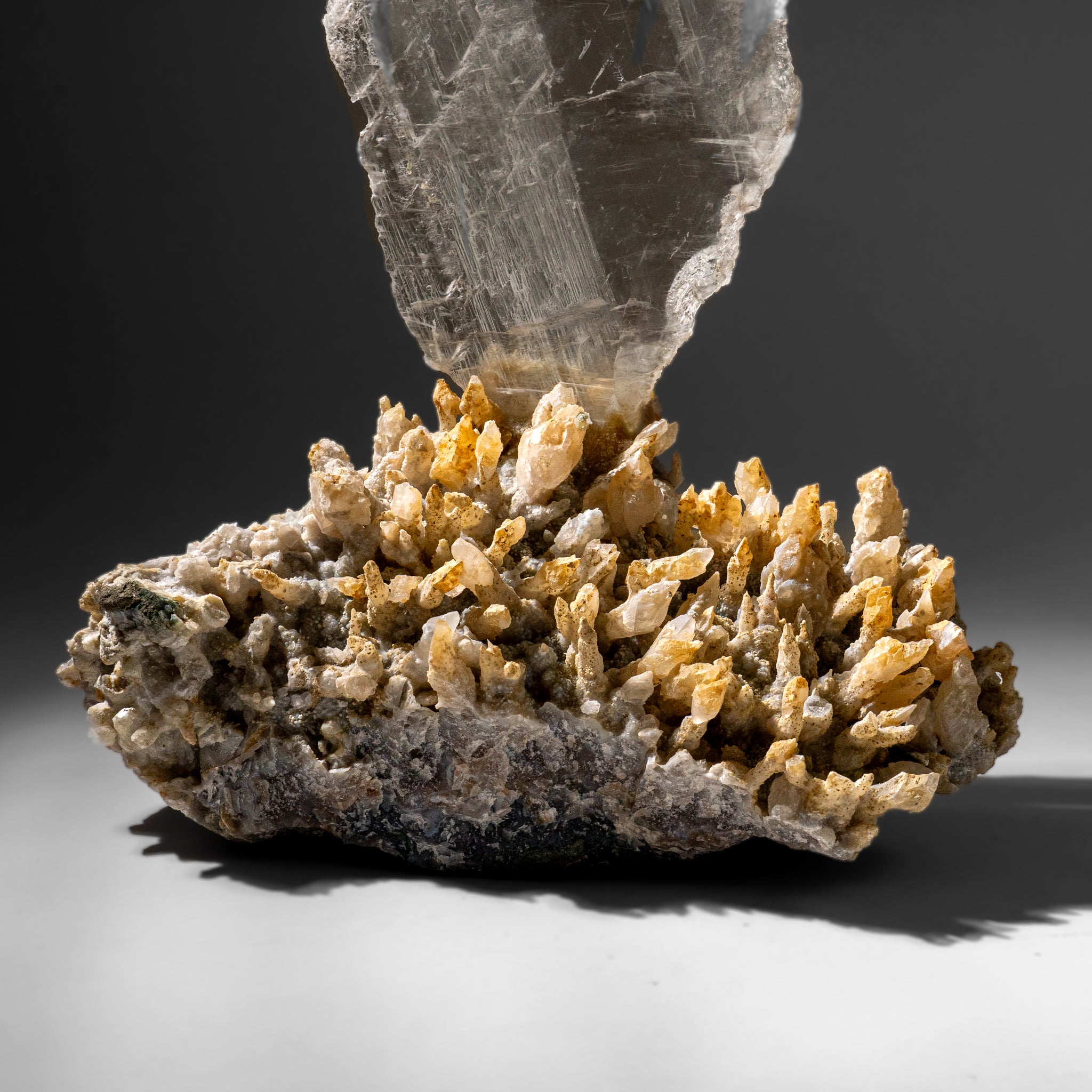 Gypsum Var. Selenite on Matrix from Rio Grande do Sul, Brazil (29.5 lbs)