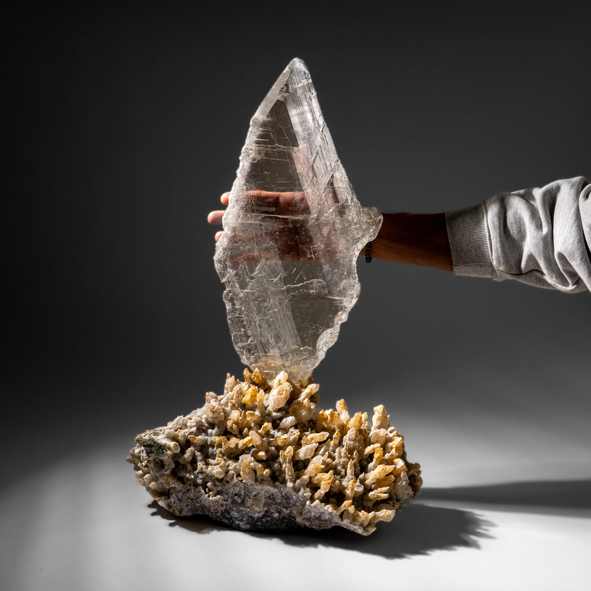 Gypsum Var. Selenite on Matrix from Rio Grande do Sul, Brazil (29.5 lbs)