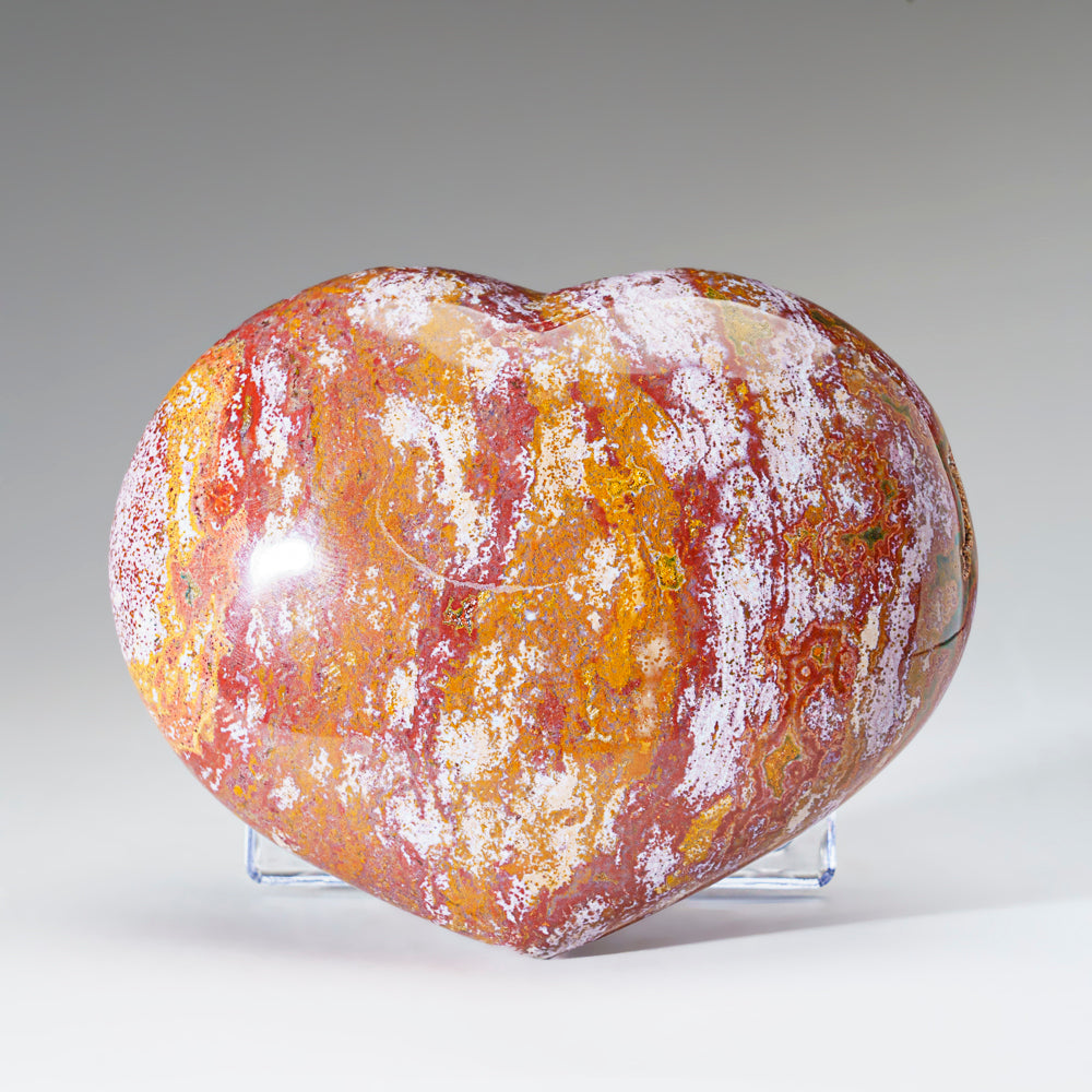 Polished Ocean Jasper Heart from Madagascar (1.7 lbs)