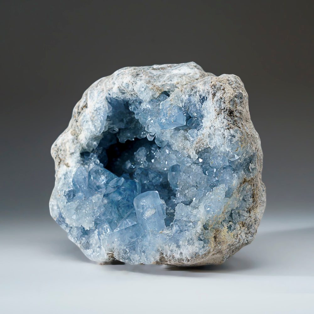 Blue Celestite Cluster Geode From Sankoany, Ketsepy Mahajanga, Madagascar (21 lbs)
