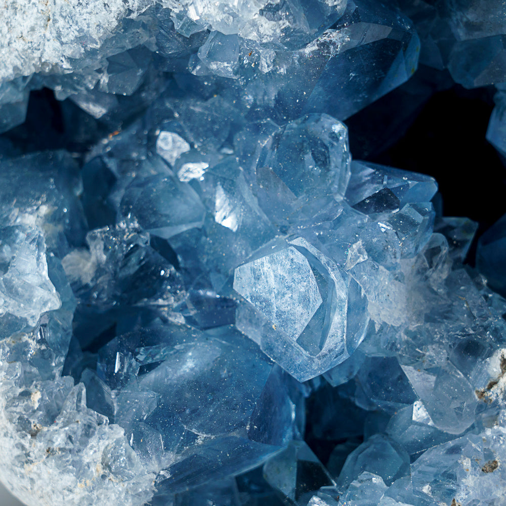 Blue Celestite Cluster Geode From Sankoany, Ketsepy Mahajanga, Madagascar (17.8 lbs)
