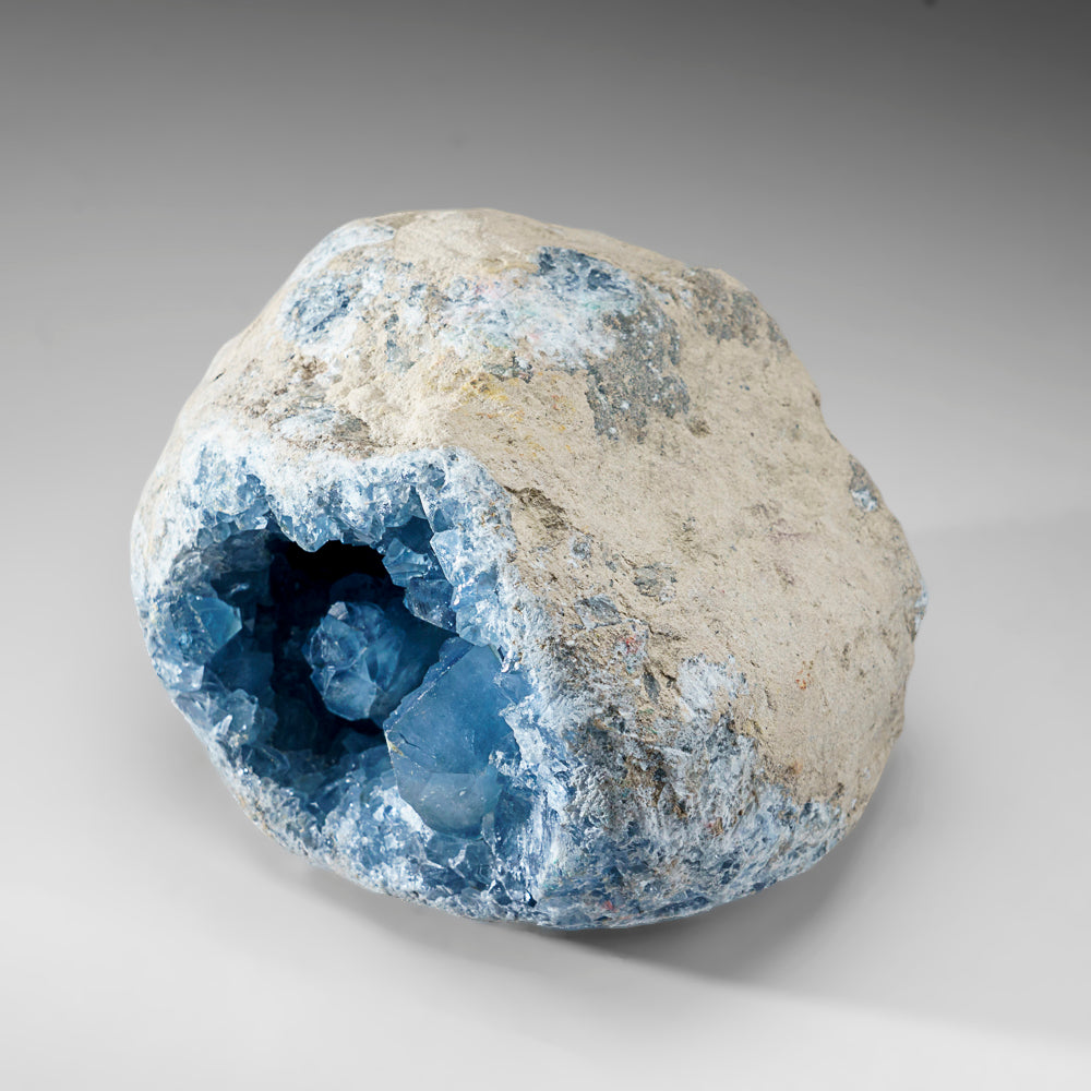 Blue Celestite Cluster Geode From Sankoany, Ketsepy Mahajanga, Madagascar (19.2 lbs)