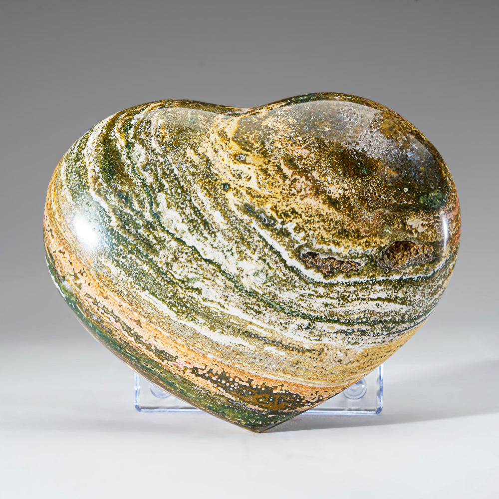 Polished Ocean Jasper Heart from Madagascar (2.4 lbs)