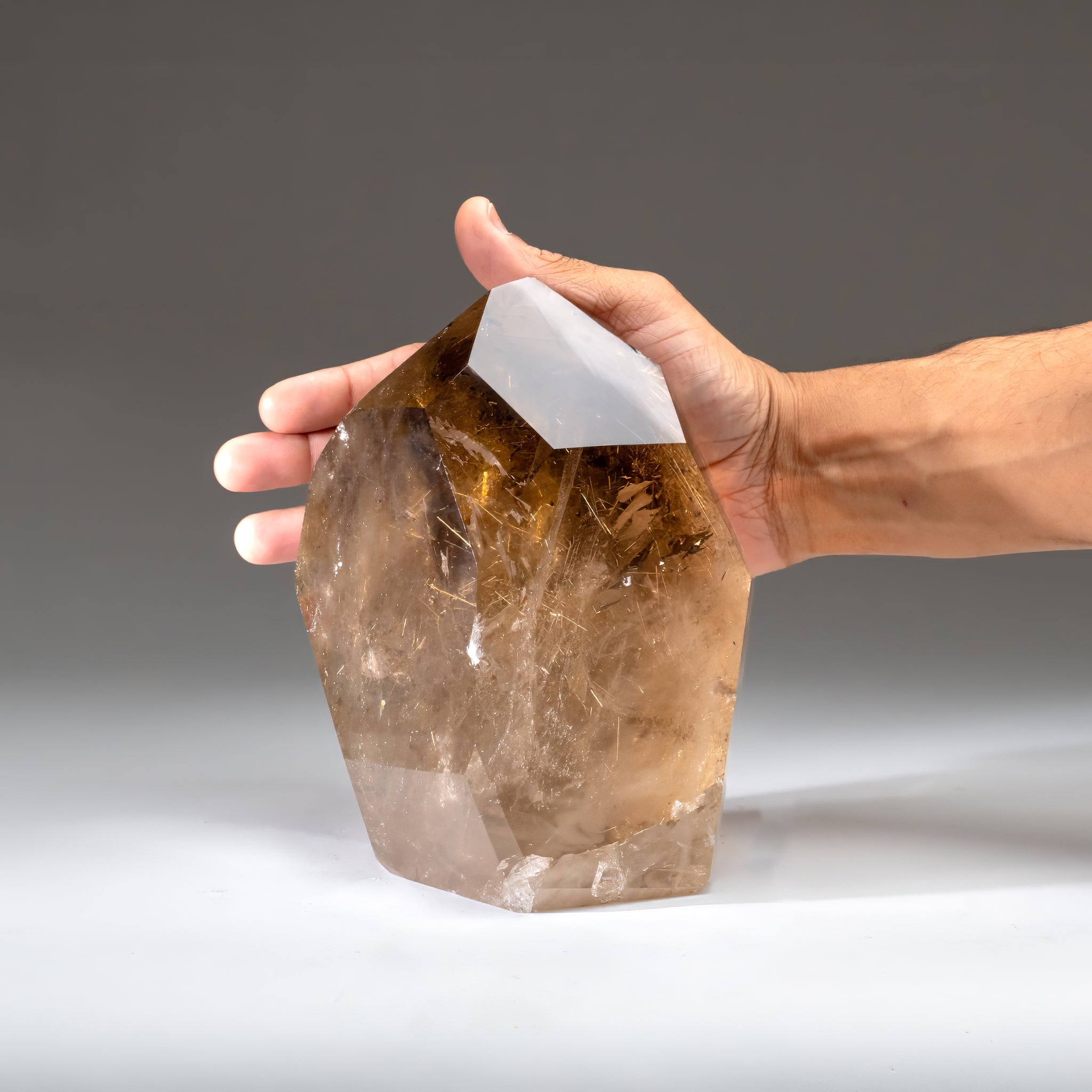 Museum Quality Silver Rutilated Quartz Point from Brazil (7 lbs)