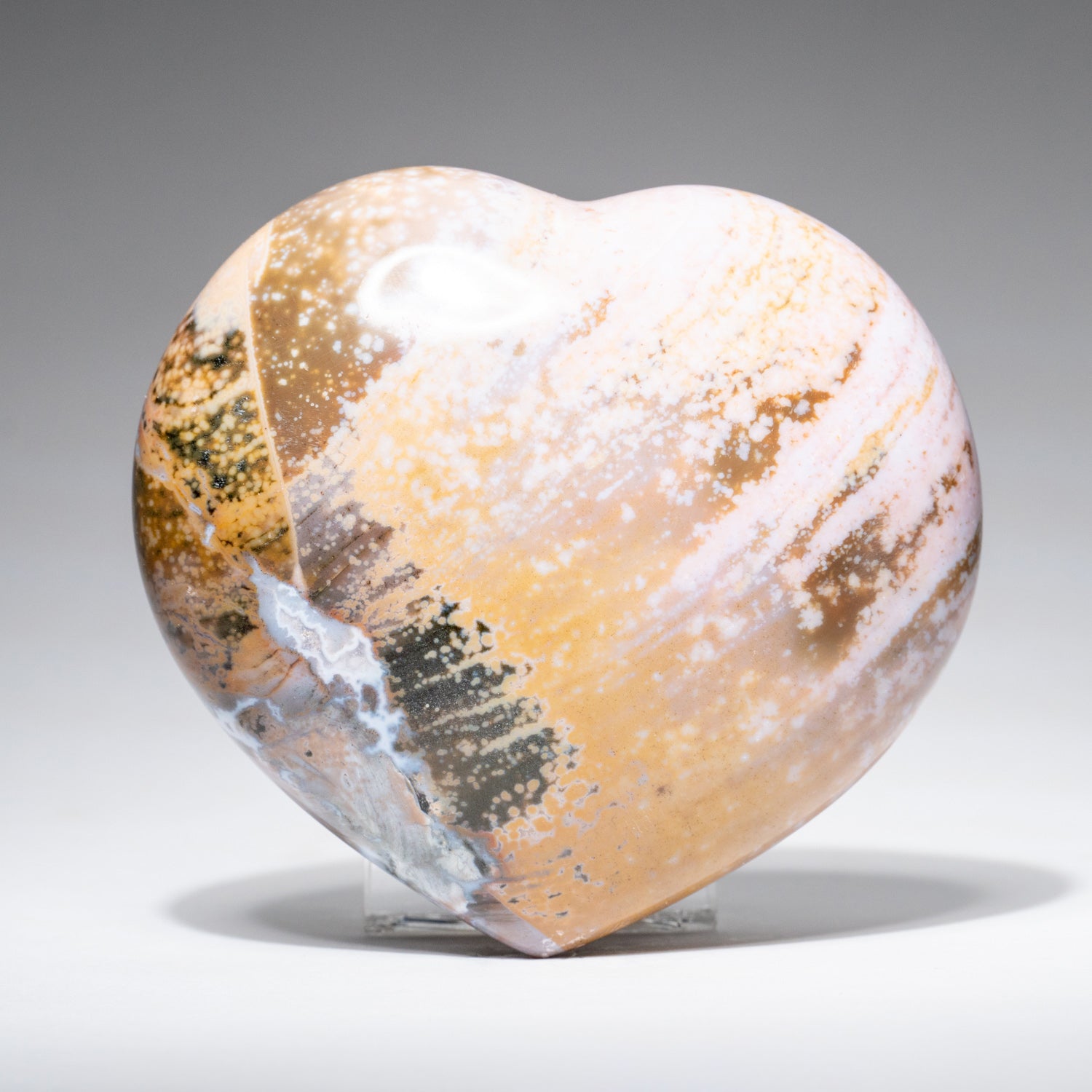 Polished Ocean Jasper Heart from Madagascar (413.5 grams)
