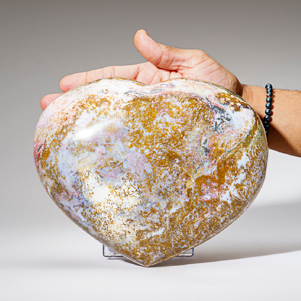Polished Ocean Jasper Heart from Madagascar (8.4 lbs)