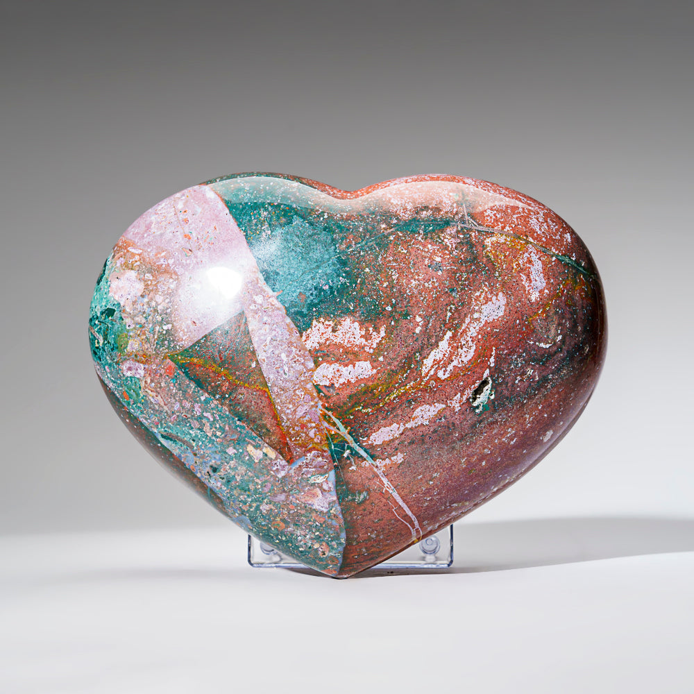 Polished Ocean Jasper Heart from Madagascar (8.6 lbs)