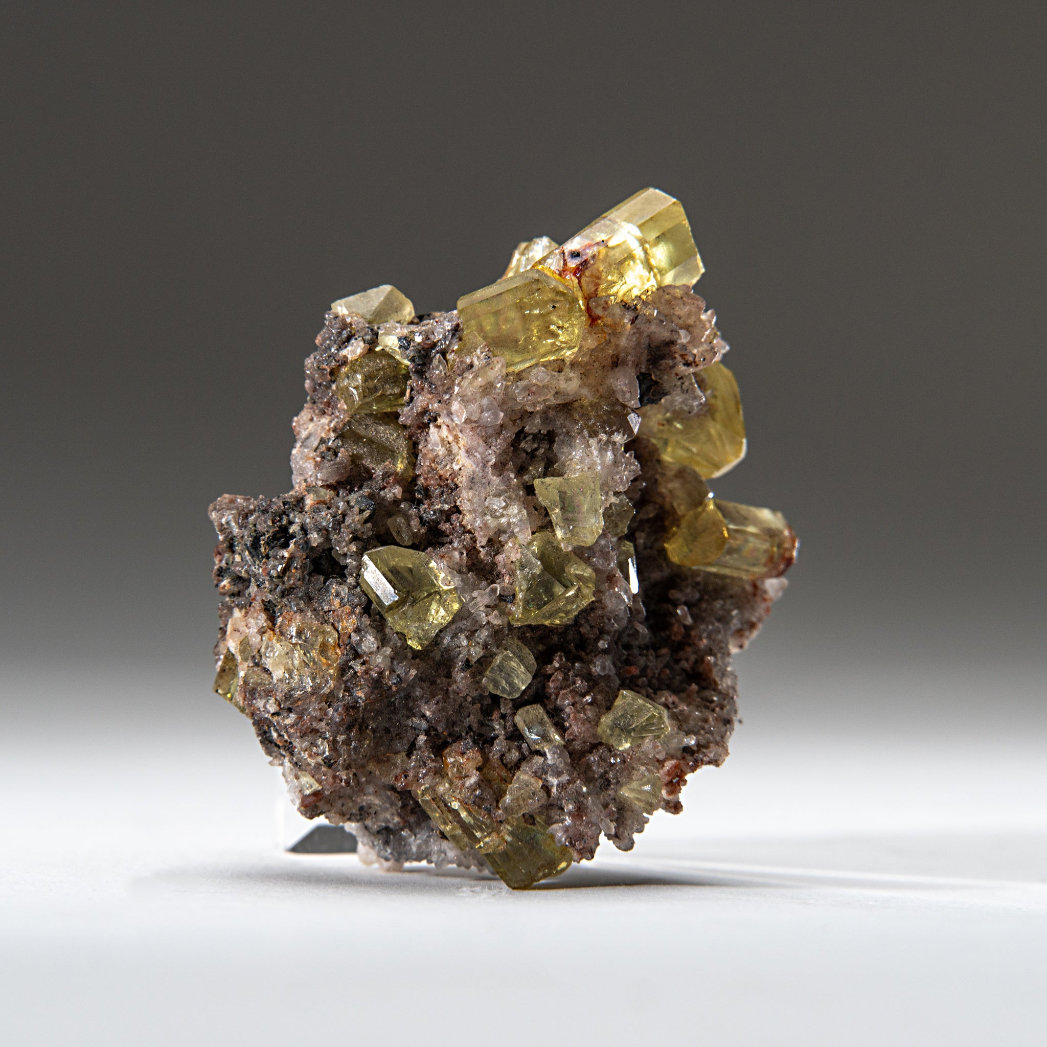 Fluorapatite crystals in Quartz from Cerro de Mercado, Durango, Mexico