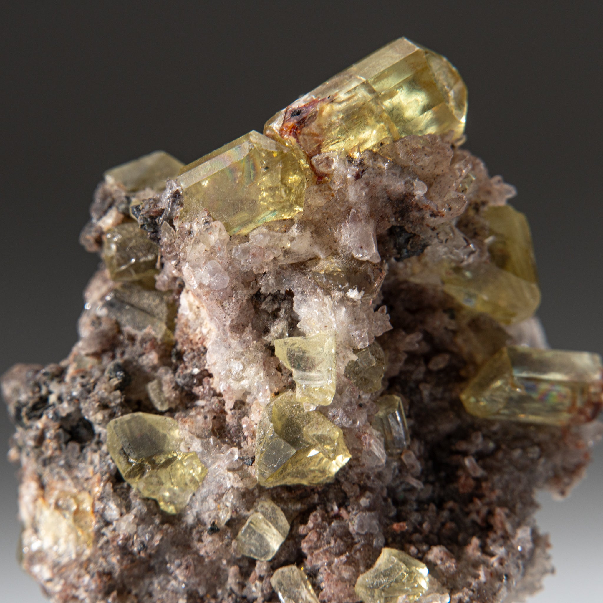 Fluorapatite crystals in Quartz from Cerro de Mercado, Durango, Mexico