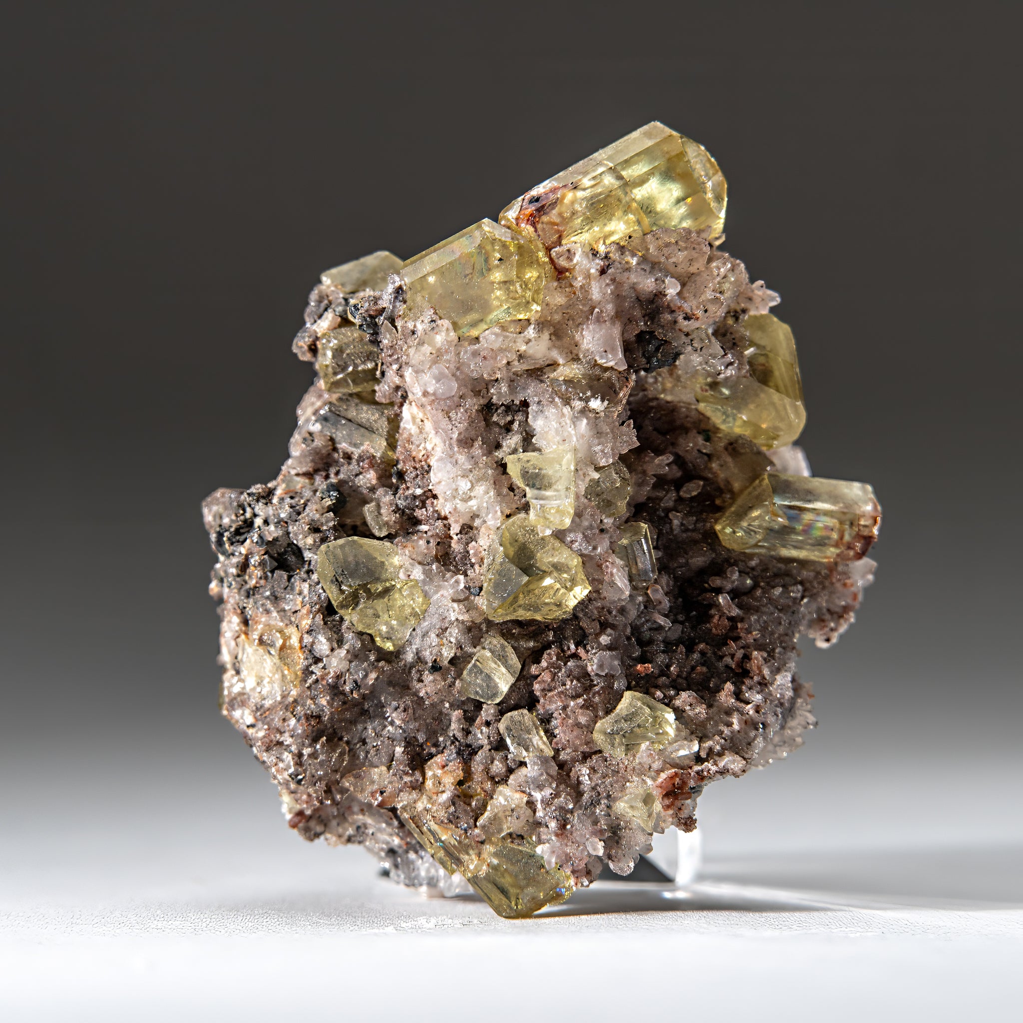 Fluorapatite crystals in Quartz from Cerro de Mercado, Durango, Mexico