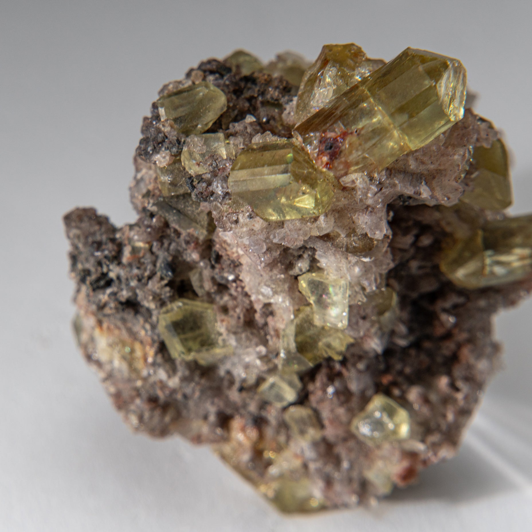 Fluorapatite crystals in Quartz from Cerro de Mercado, Durango, Mexico