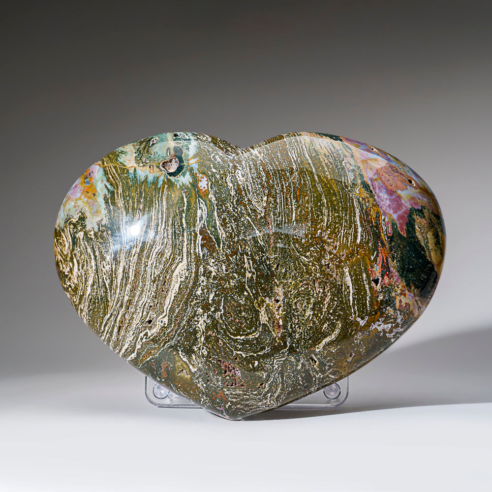 Large Polished Ocean Jasper Heart from Madagascar (18.5 lbs)