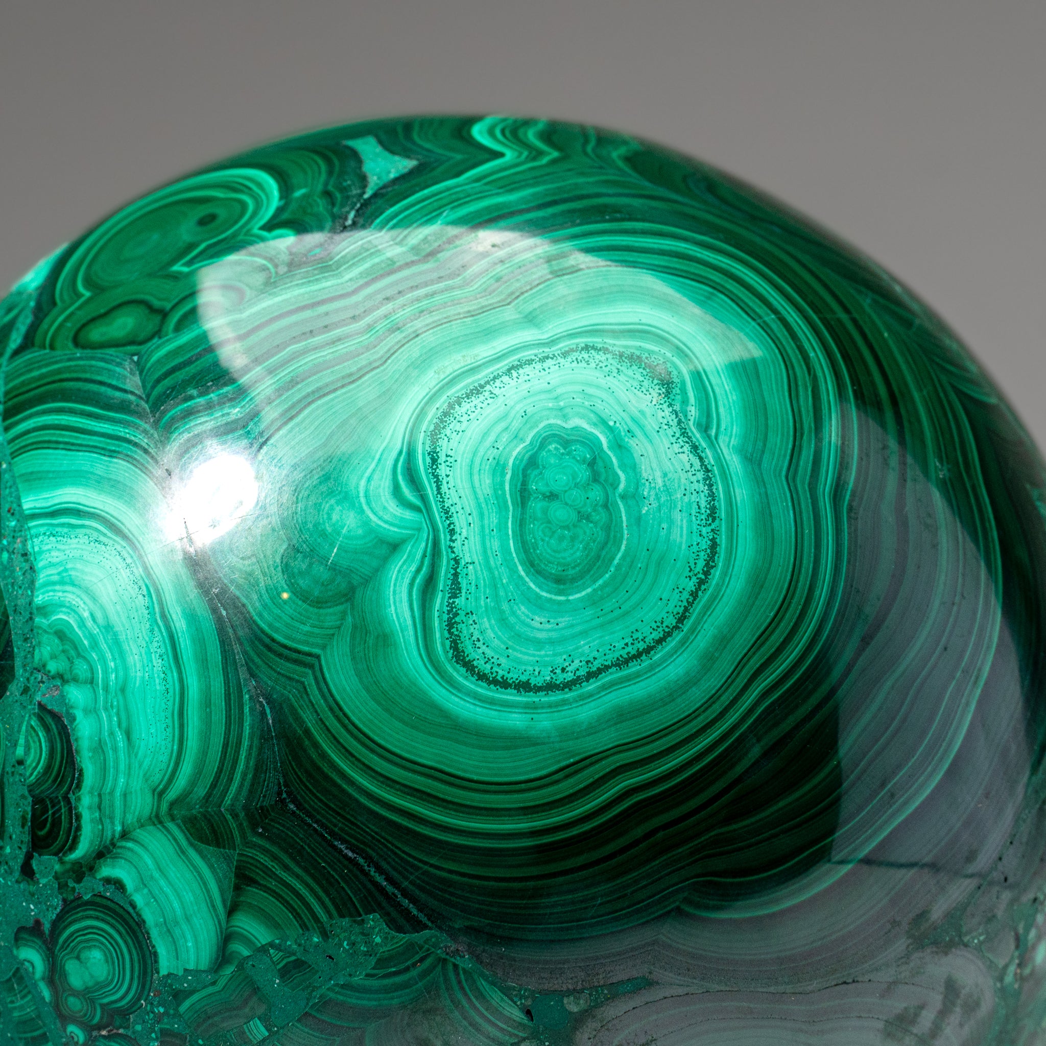 Genuine Polished Large Malachite Sphere (16.8 lbs)