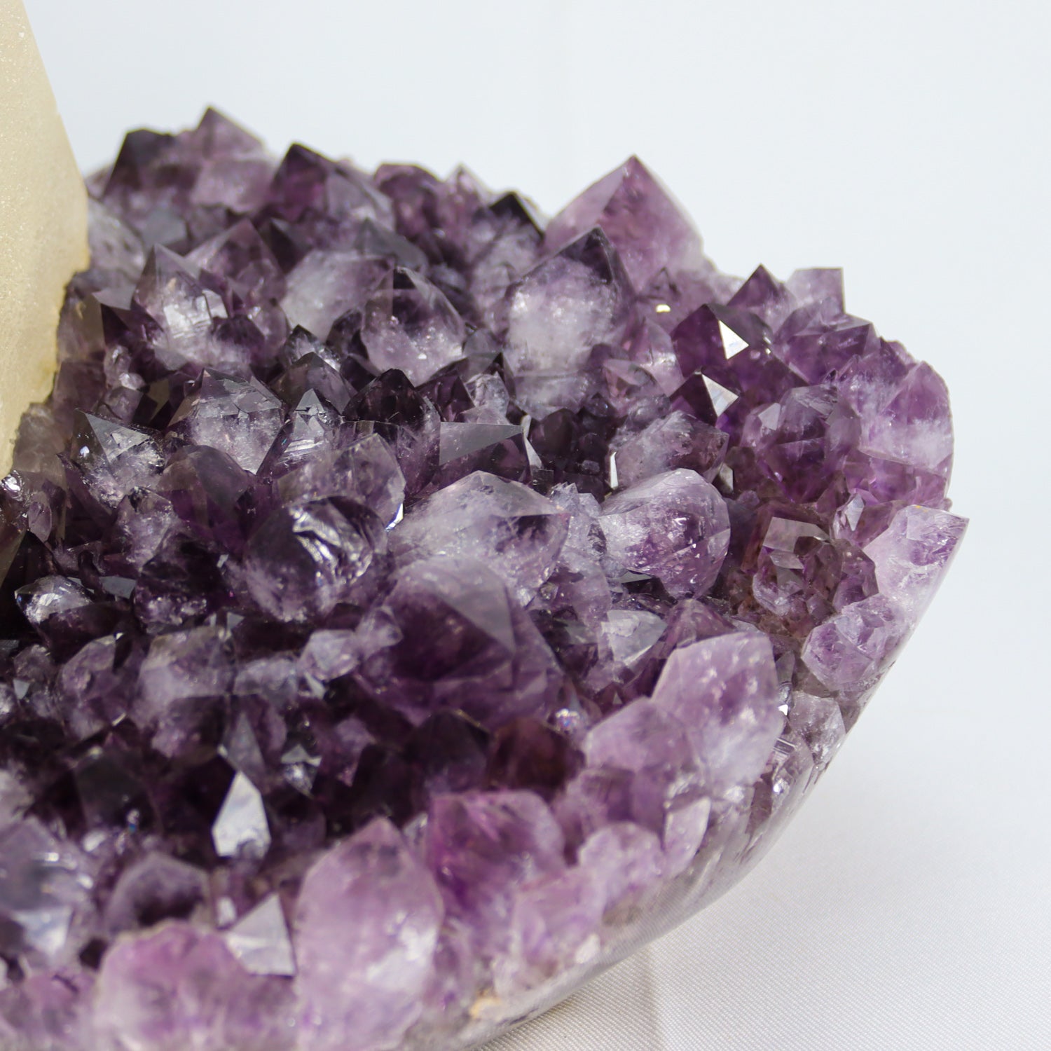 Calcite on Amethyst From San Eugenio, Artigas Dept., Uruguay (12 lbs)(UR-AMG1)