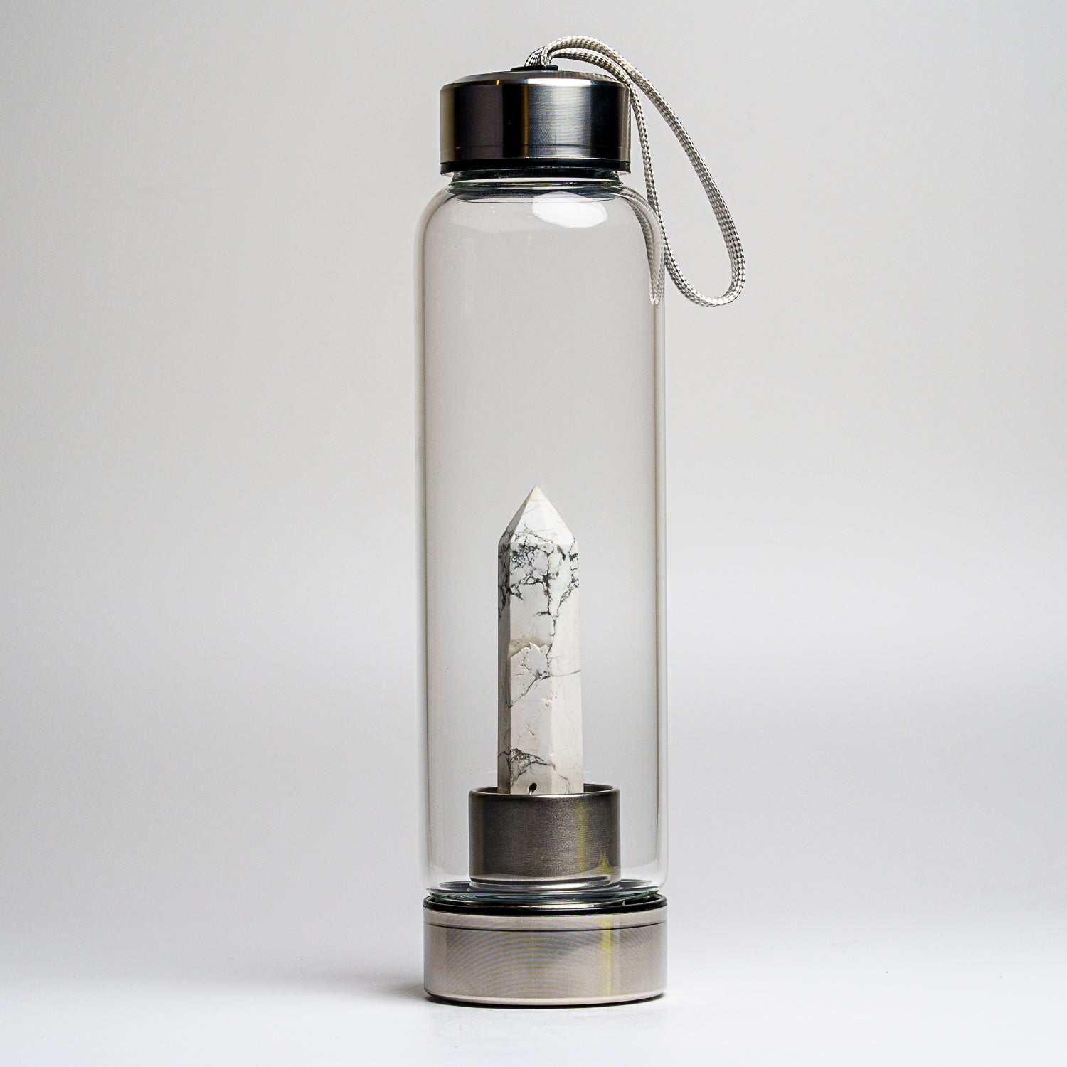 Genuine Howlite Energy Crystal Water Bottle