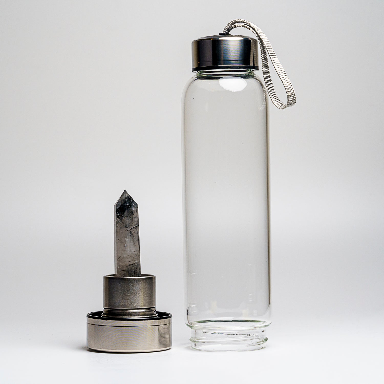 Genuine Quartz with Torumaline Energy Crystal Water Bottle