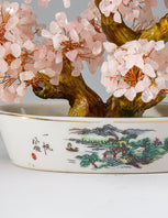 rose quartz bonsai tree Genuine Rose Quartz Gemstone Bonsai Tree in Oval Ceramic Pot (7” Tall) —  Astro Gallery of Gems