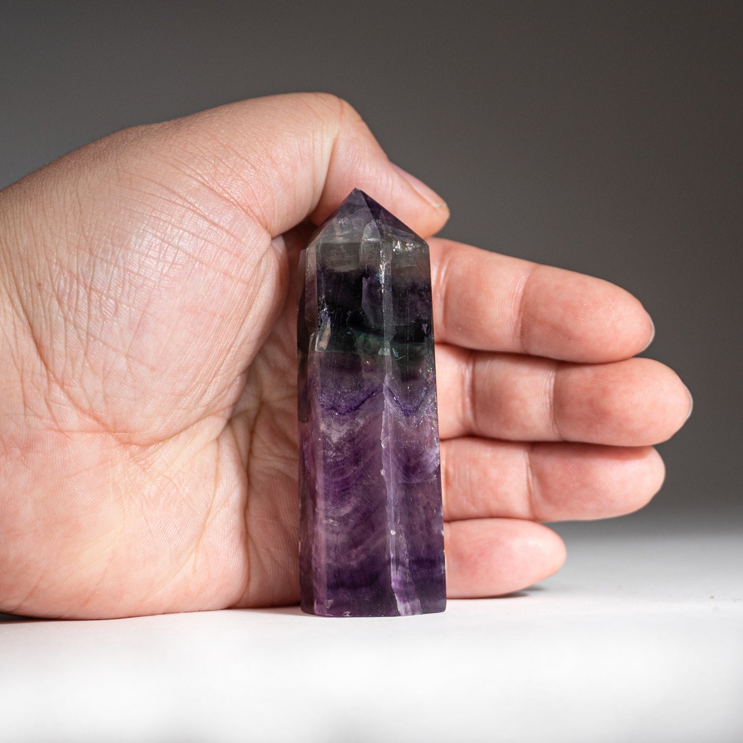 Rainbow Fluorite Point From Mexico (96.8 grams)