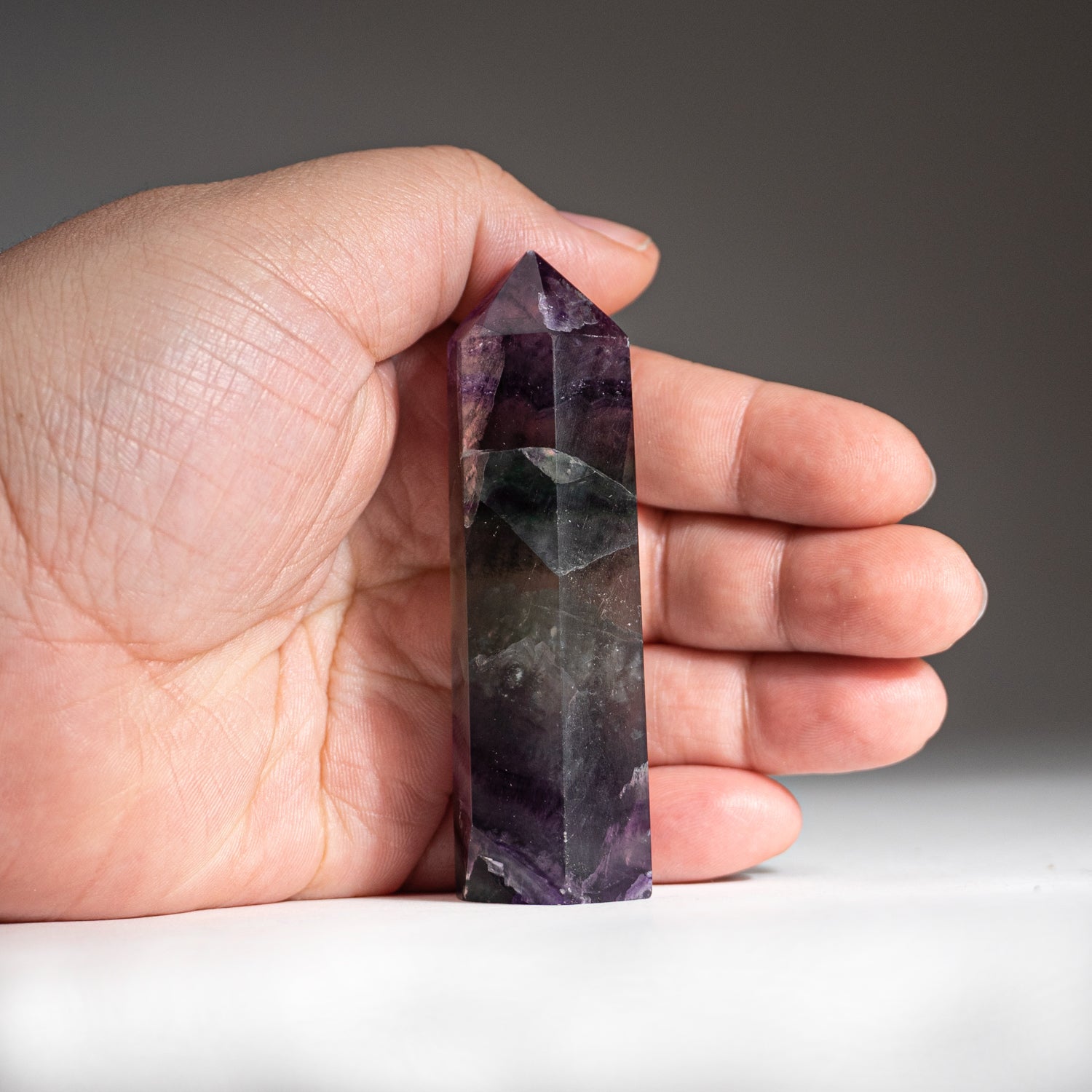 Rainbow Fluorite Point From Mexico (86.5 grams)