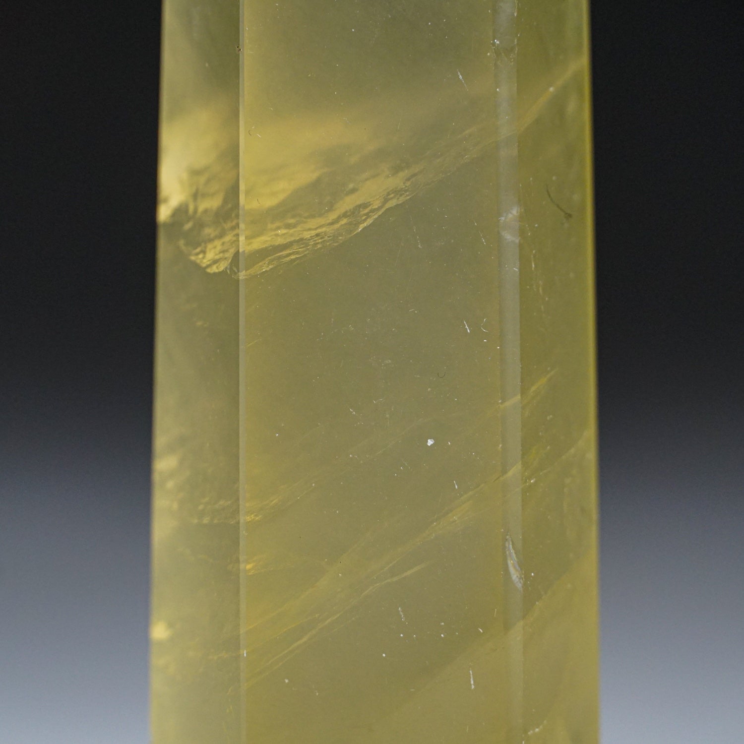 Polished Lemon Quartz Crystal Point from Brazil (180.6 grams)