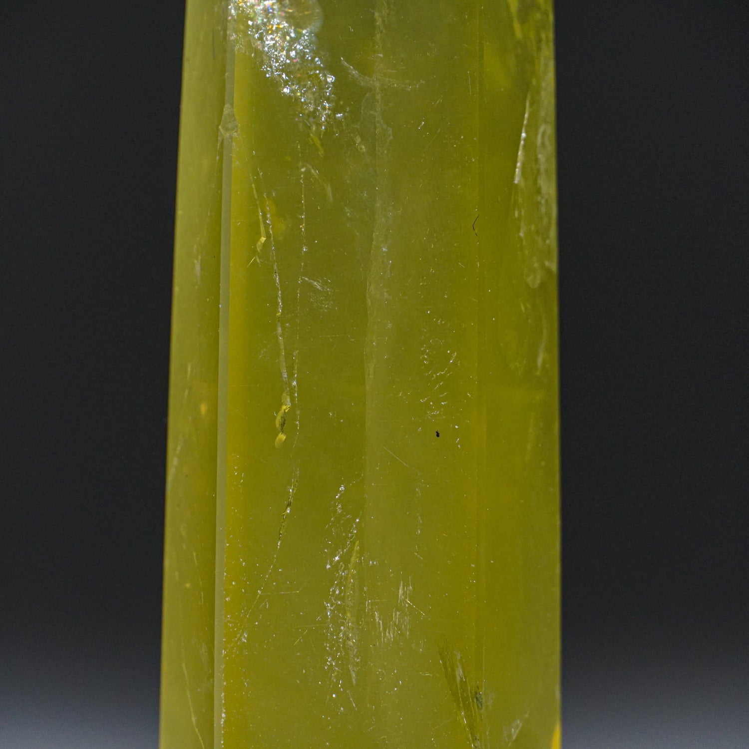 Polished Lemon Quartz Crystal Point from Brazil (289 grams)