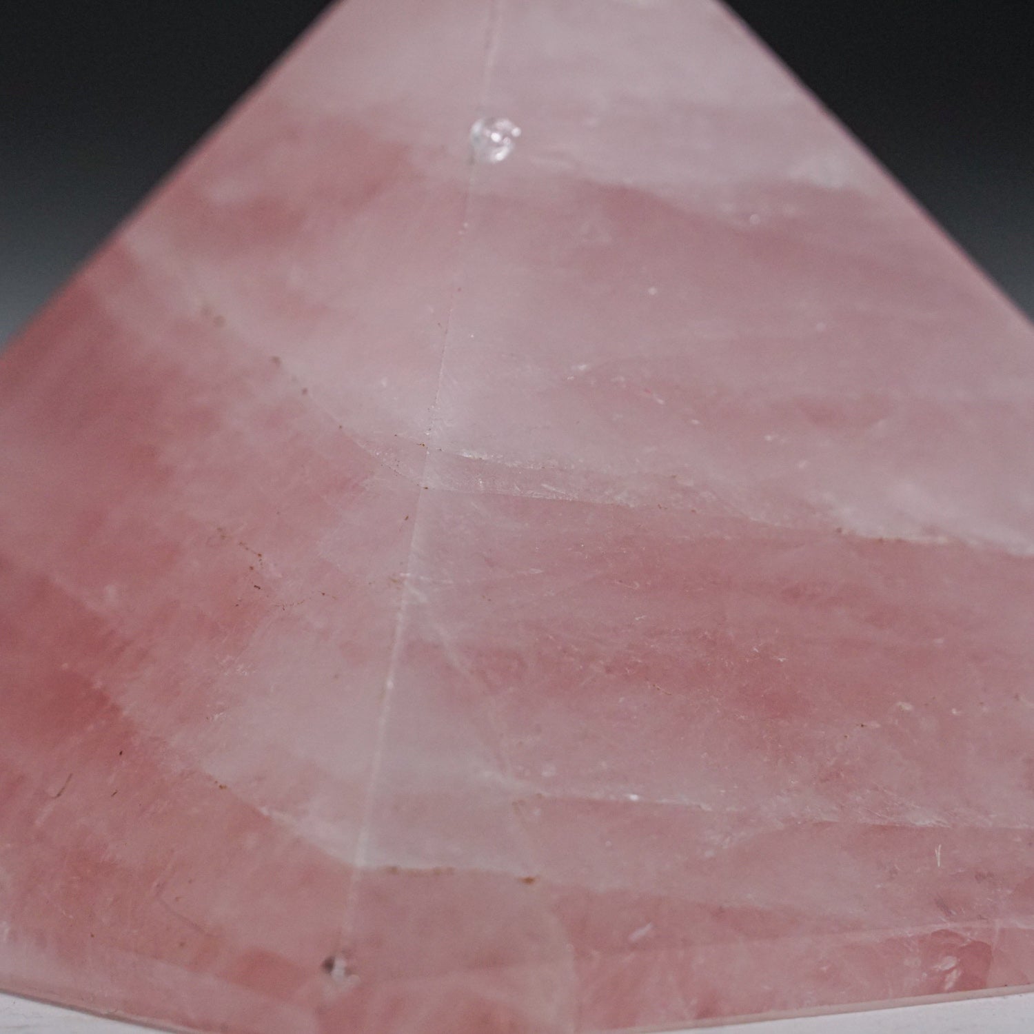 Gnuine Rose Quartz Gemstone Pyramid (1.2 lbs)