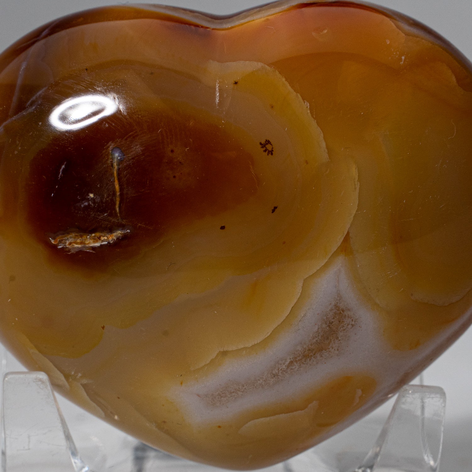 Gem Carnelian Agate Heart from Madagascar (250 grams)