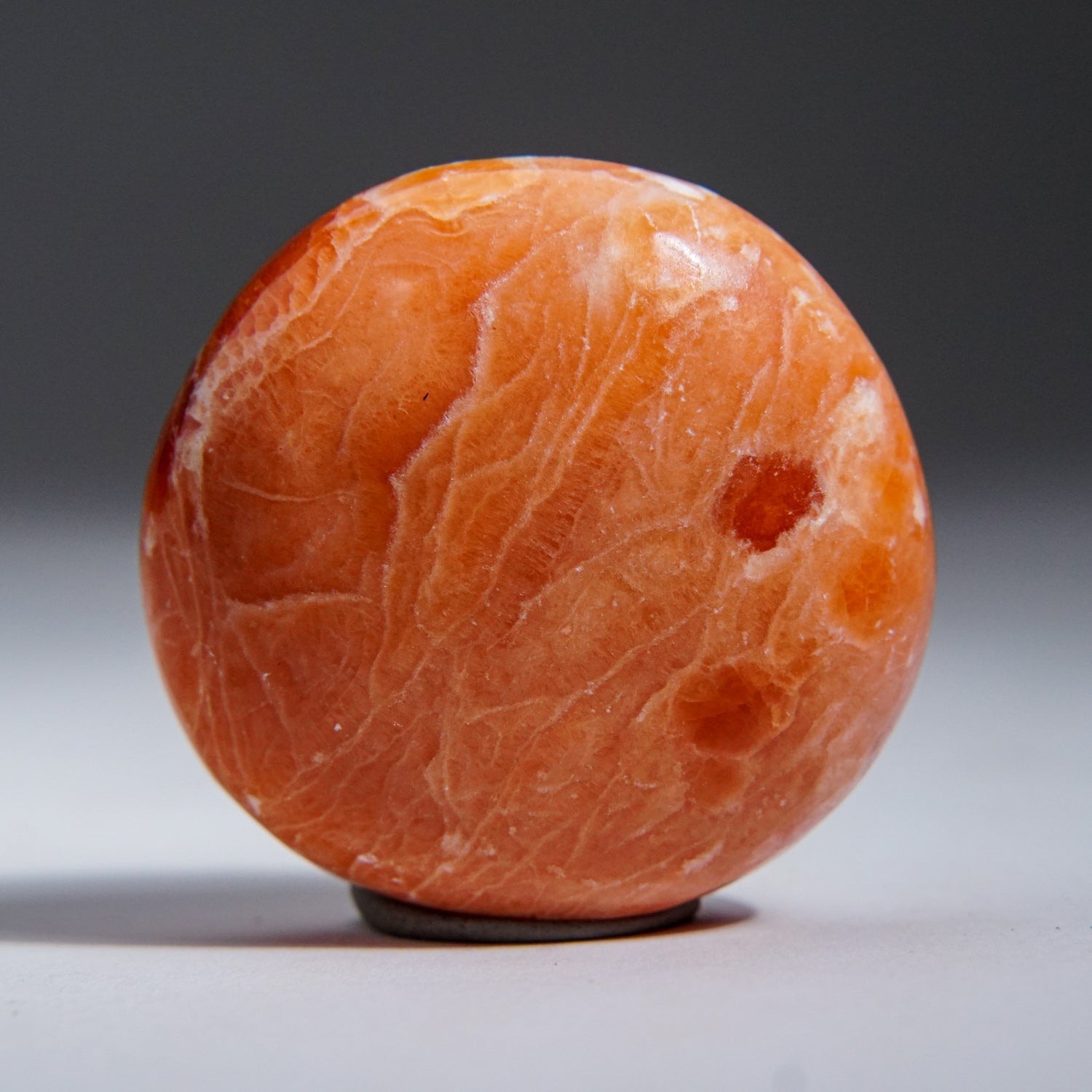 Genuine Polished Peach Opal Palm Stone