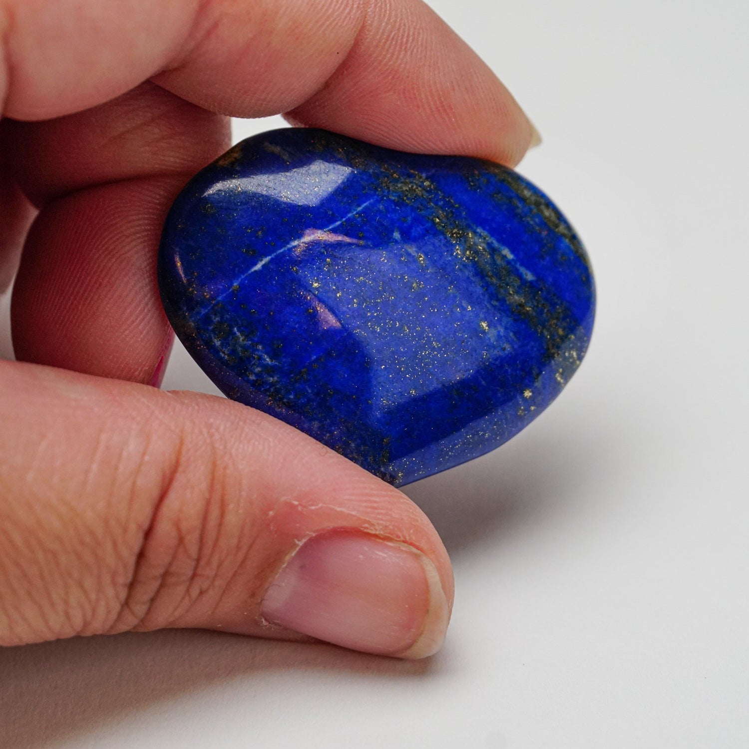 Polished Lapis Lazuli Puff Heart from Afghanistan (10 grams)