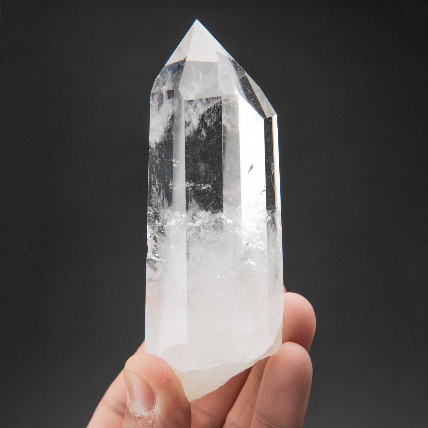 Optical Gem Quartz Crystal Point from Brazil (292.4 grams)