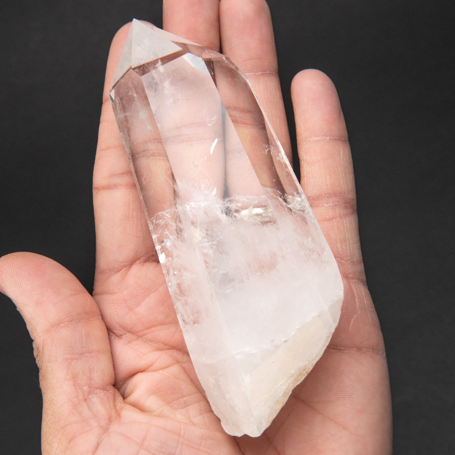 Optical Gem Quartz Crystal Point from Brazil (292.4 grams)