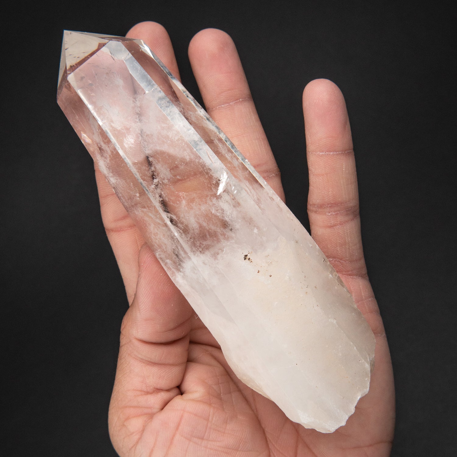 Optical Gem Quartz Crystal Point from Brazil (361.6 grams)