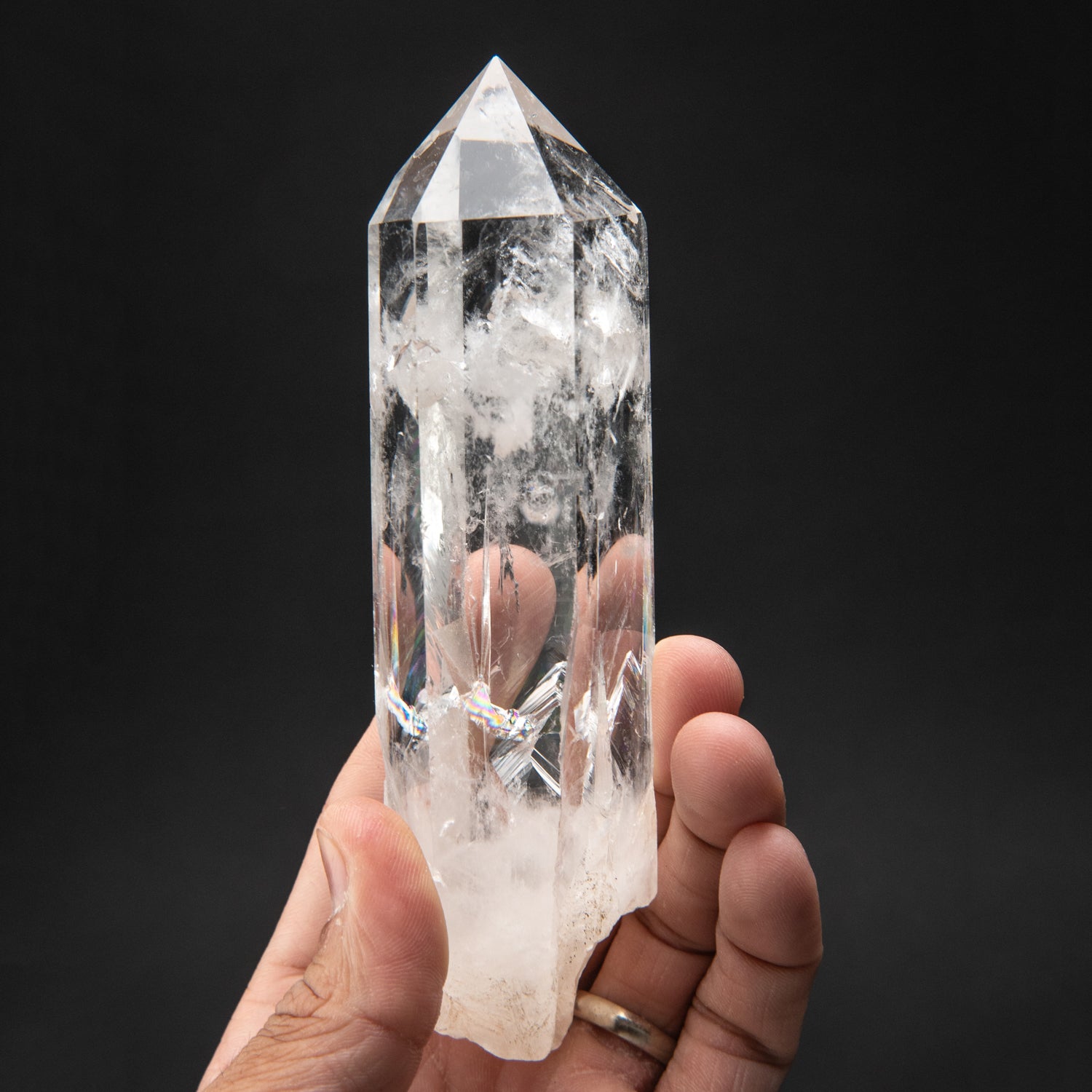 Optical Gem Quartz Crystal Point from Brazil (390.9 grams)