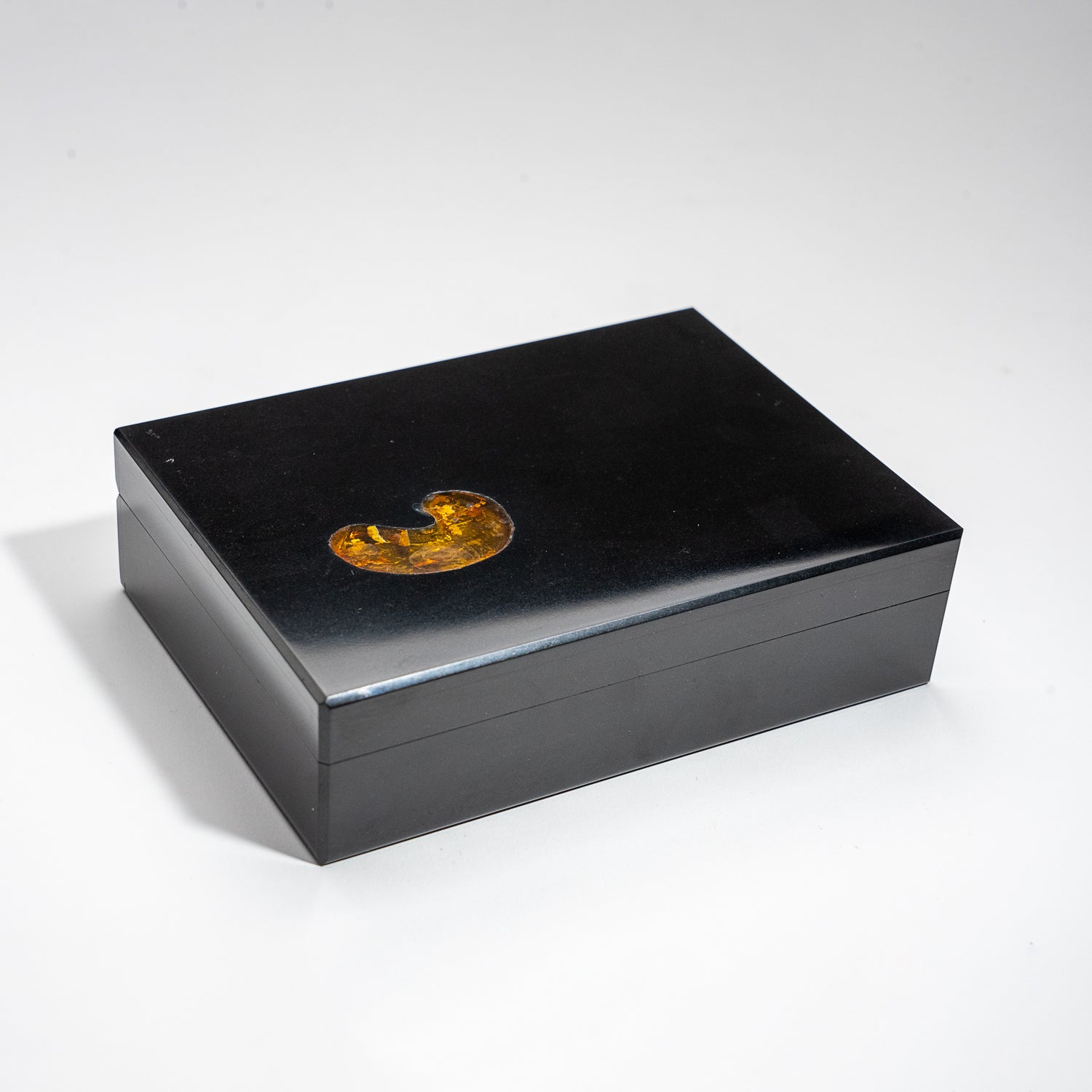 Genuine Black Onyx with Amber Jewelry box (1.5 lbs)