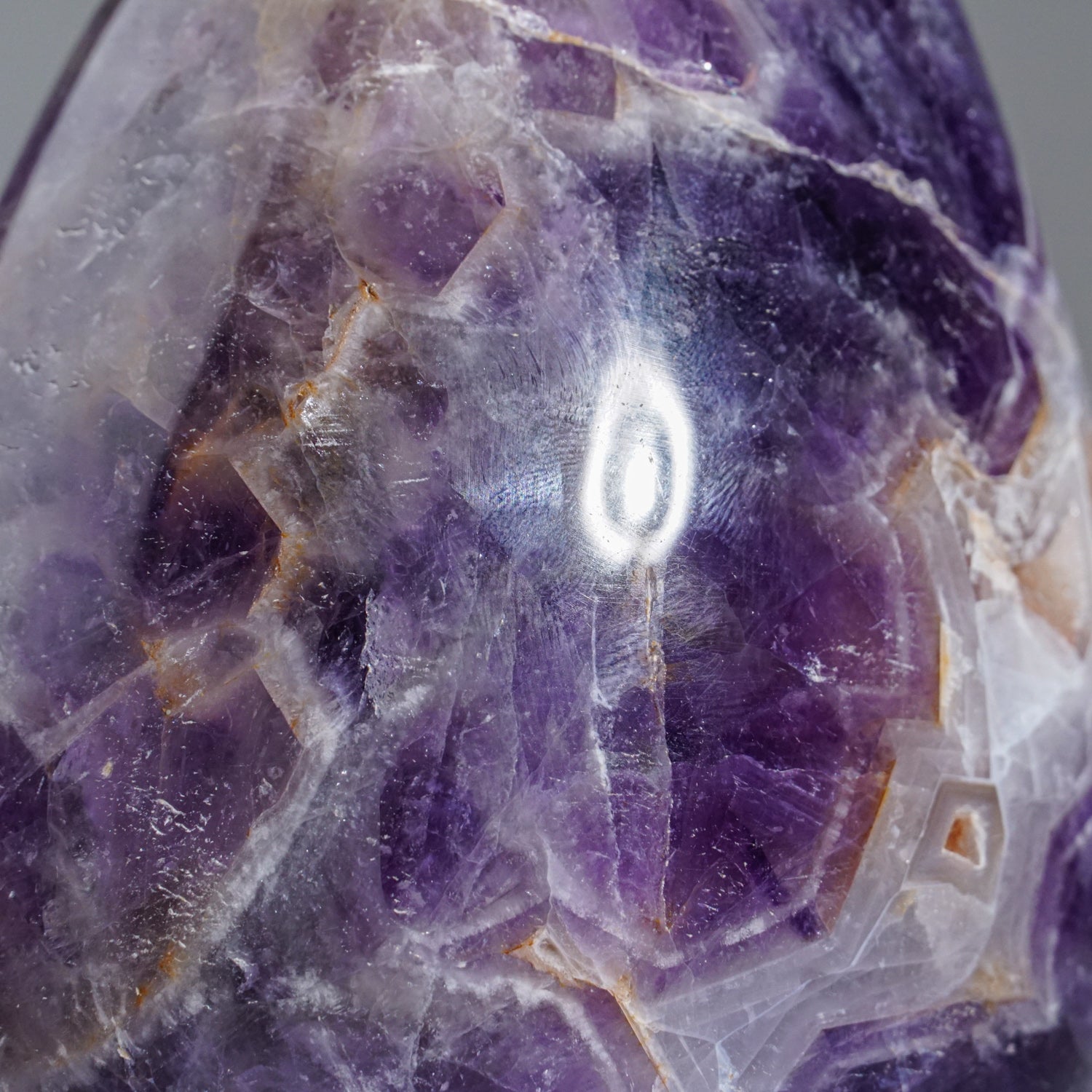 Polished Chevron Amethyst Freefrom from Brazil (2.1 lbs)