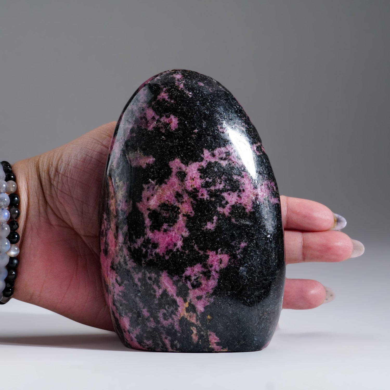 Polished Imperial Rhodonite Freeform from Madagascar (2.4 lbs) — Astro ...