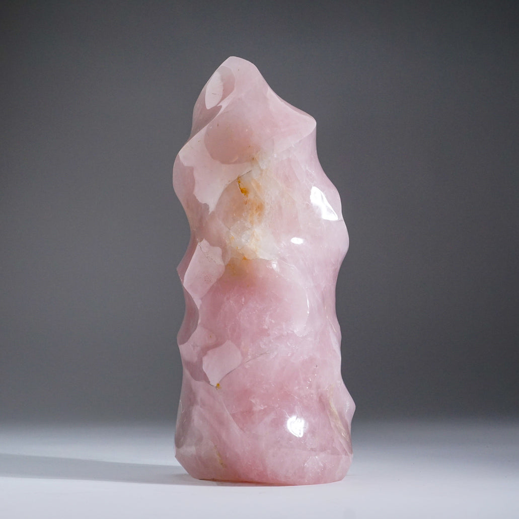 Polished Rose Quartz Flame Freeform From Brazil lbs)